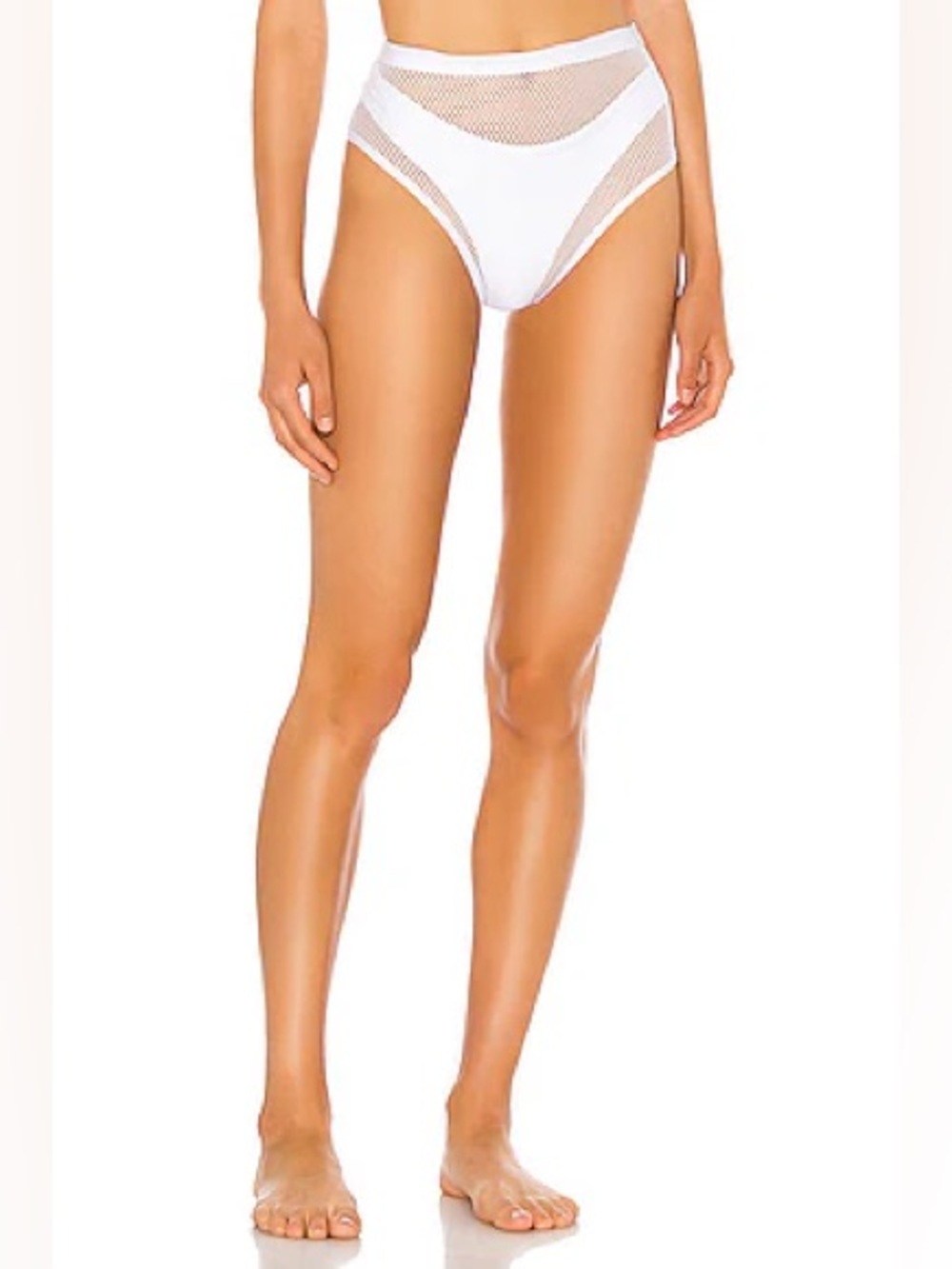 NEW Superdown Lorna White Mesh Swim Pole Bottoms size S